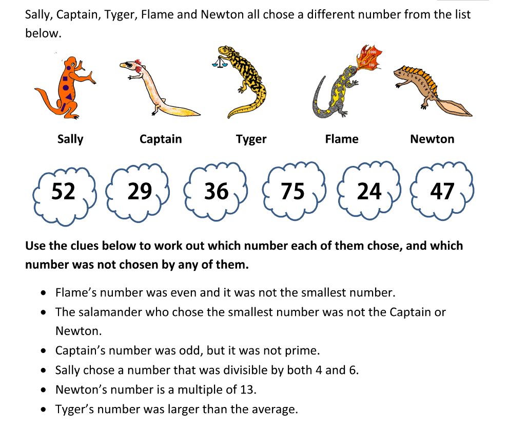 Math reasoning puzzle