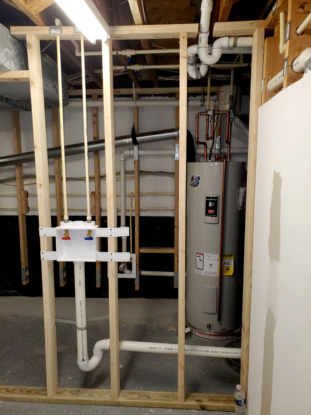 New washing machine rough-in 