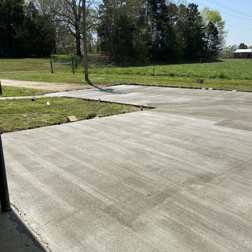 New Driveway Pour After