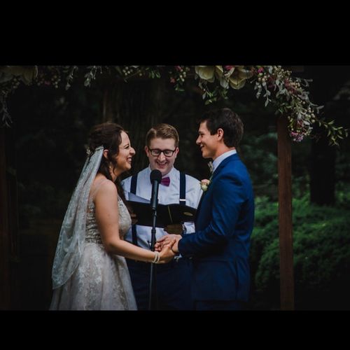 Adam did an amazing job officiating our wedding! H