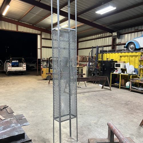 Needed a tower built to hold a piece of machinery.