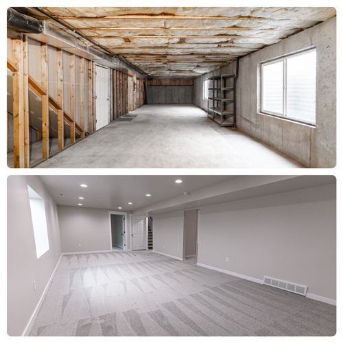 Basement Finish - Added 3 bedrooms, bath, and fami