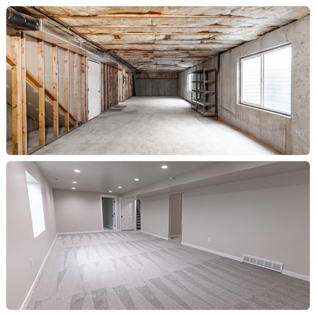 Basement Finish - Added 3 bedrooms, bath, and fami