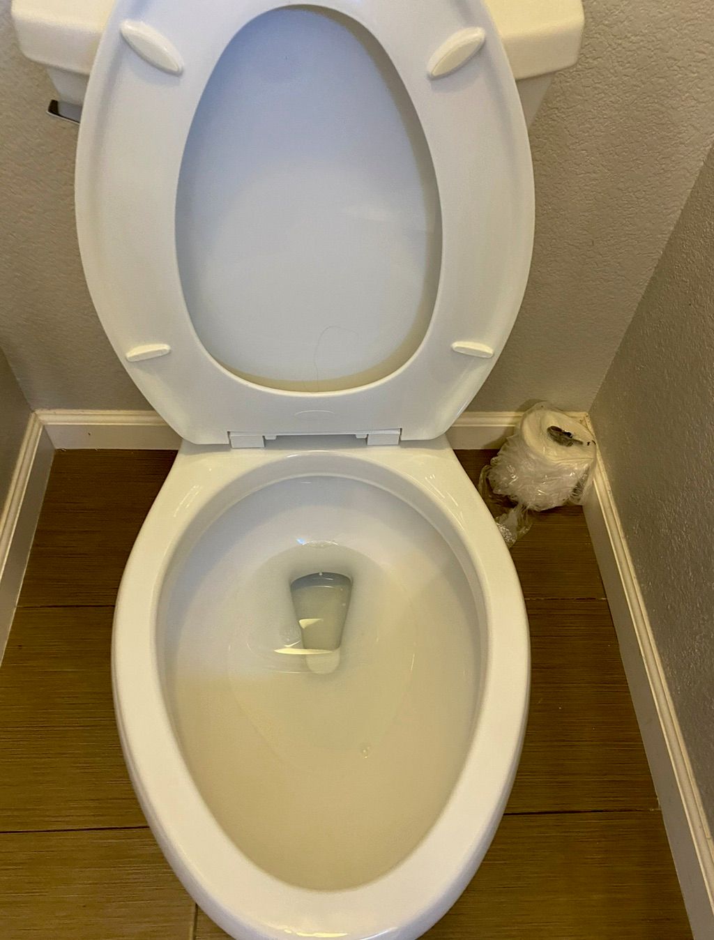 Stain removal in toilet bowl (after)