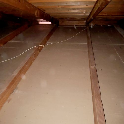 Attic clean out! We removed all old insulation!