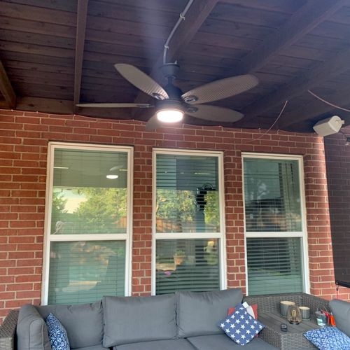 Jose installed two outdoor ceiling fans for me. He