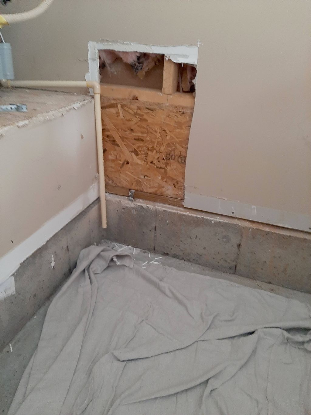 Before - Garage Wall Repair