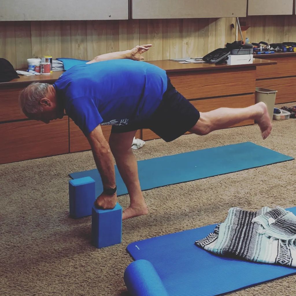 Senior's yoga. 80 years old and killing it!