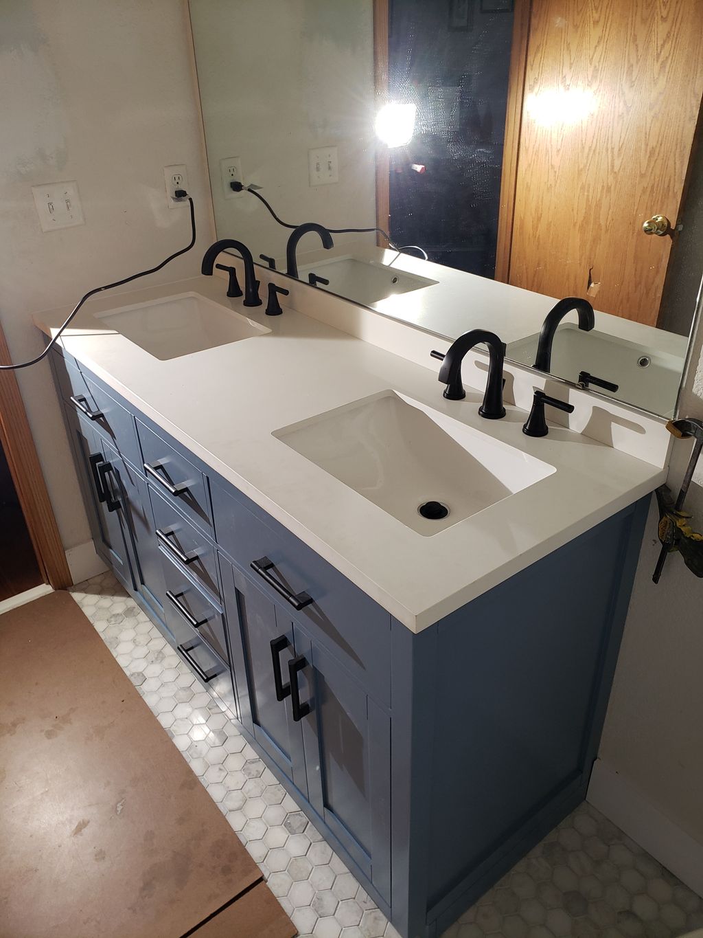 vanity and sink install