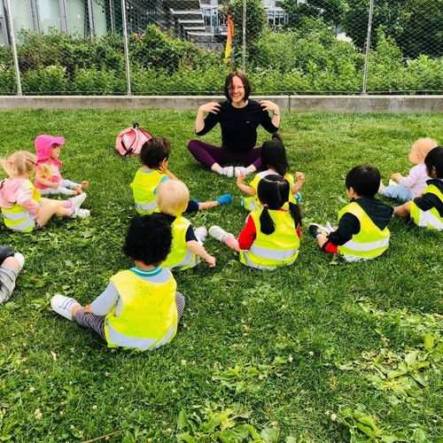 Toddler class in the park