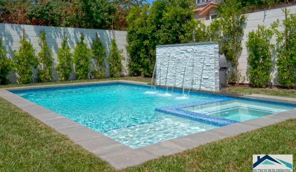 swimming pool waterfall