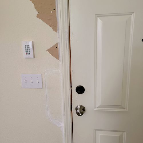 Mr. Cuevas came and repaired my door after my home