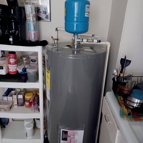 Jon installed a new water heater for us.  He was v