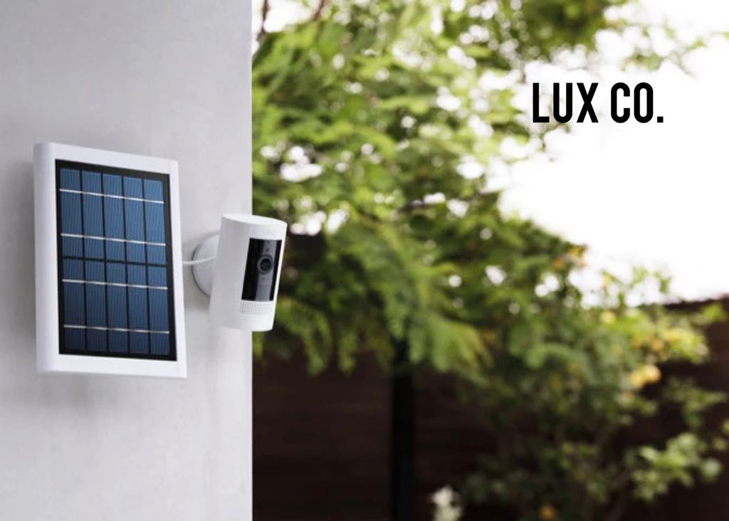 Spotlight cam and solar panel installation 