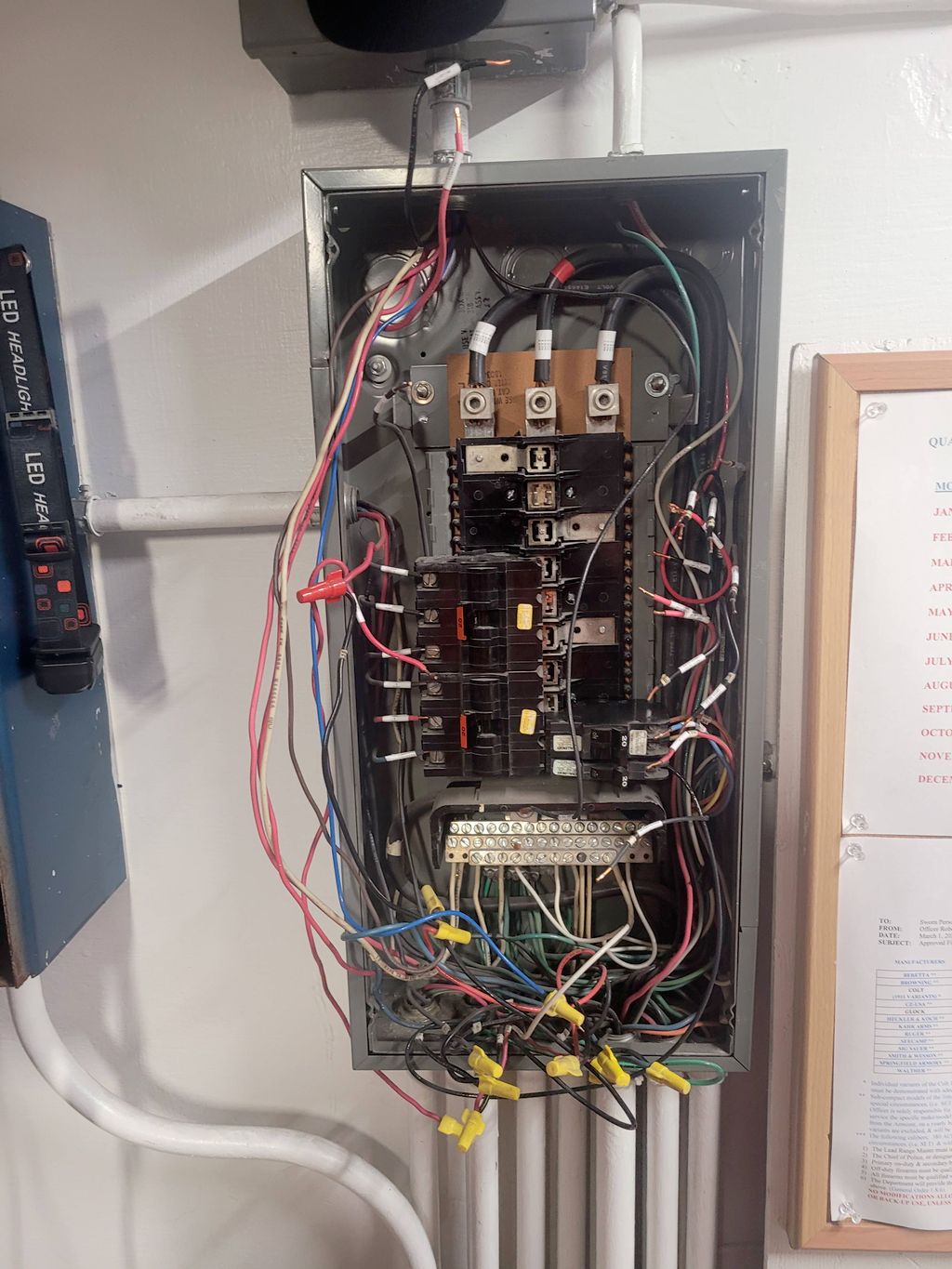 Before picture of the previously installed panel a