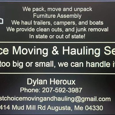 Avatar for 1st choice moving and hauling