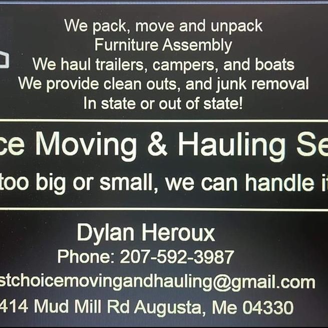 1st choice moving and hauling