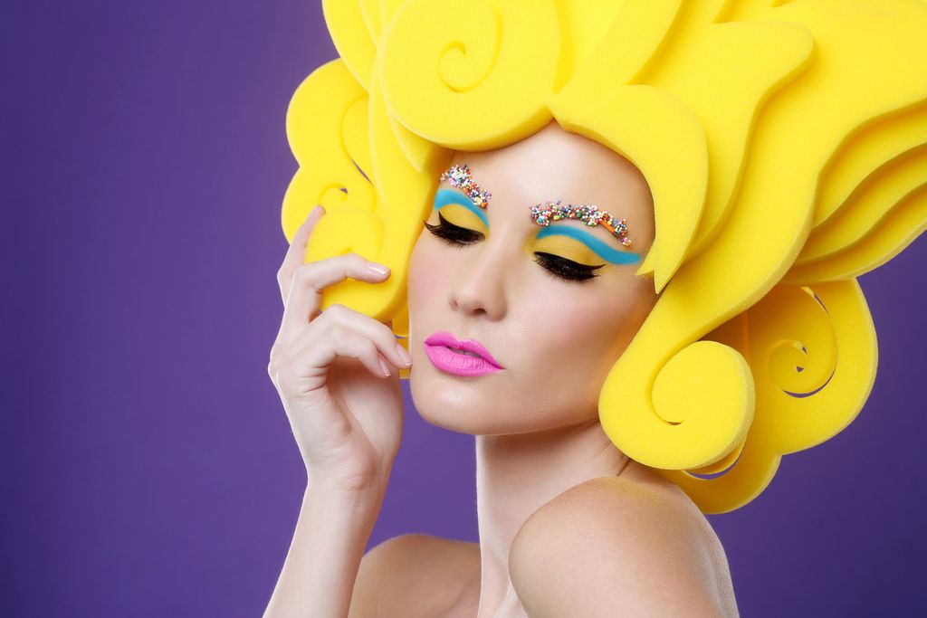 Editorial makeup with special fx hair by Erik Ace 