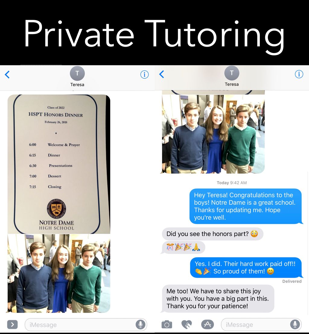 I tutored these boys and they got into Notredame w