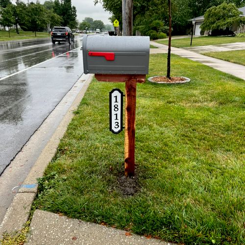 Somebody ran over my mailbox. The post was lifted 