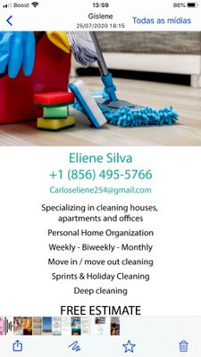 Avatar for Eliene silva house cleaning