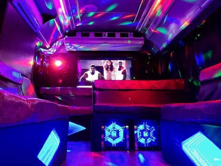 Interior of the 40 Passenger Party Bus