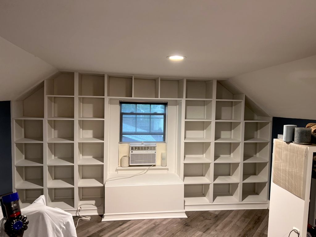 David did a great job on some custom book shelves 