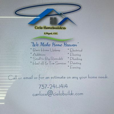 Avatar for Cielo Homebuilders & Mgmt LLC