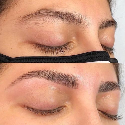 Brow waxing and tinting before and after 