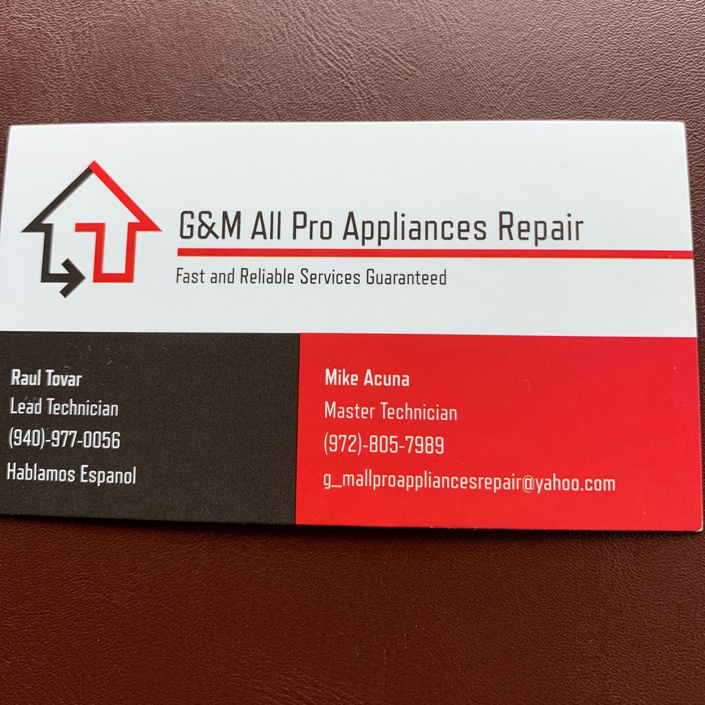 G&M All pro appliance repair