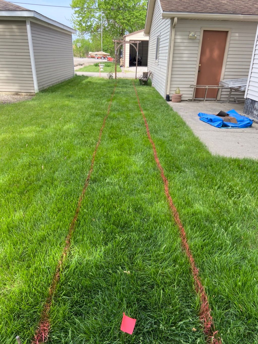 Remove sod to make a paver walkway 