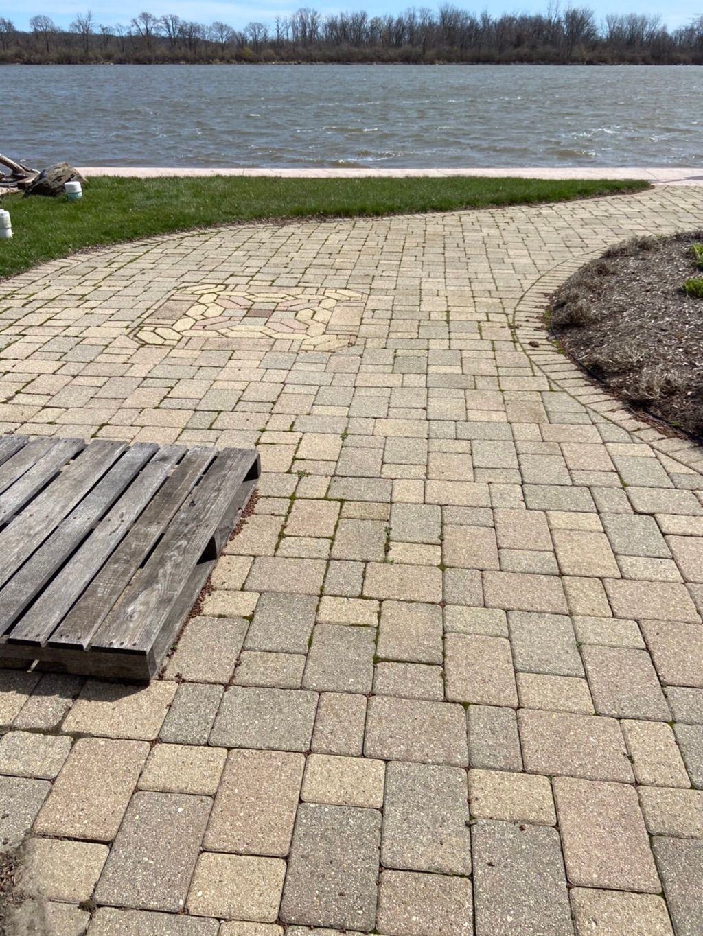 Pavers will be removed to make a new design 