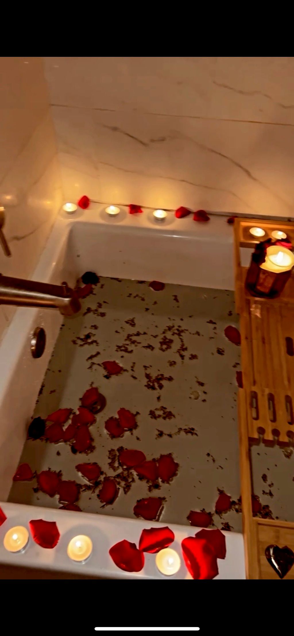 Cleansing bath for client. The intention was self 