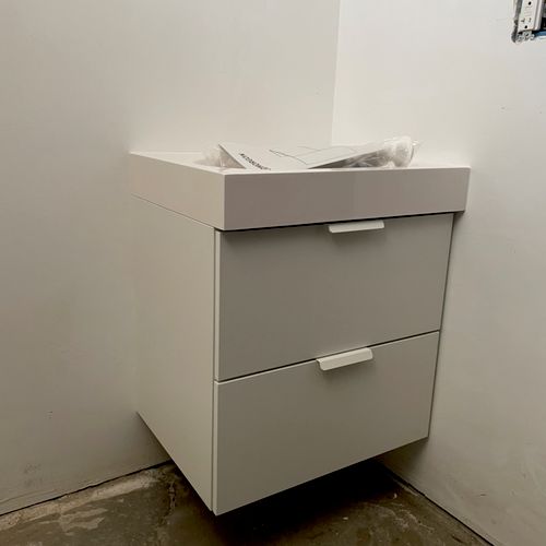 IKEA vanity and sink installation 