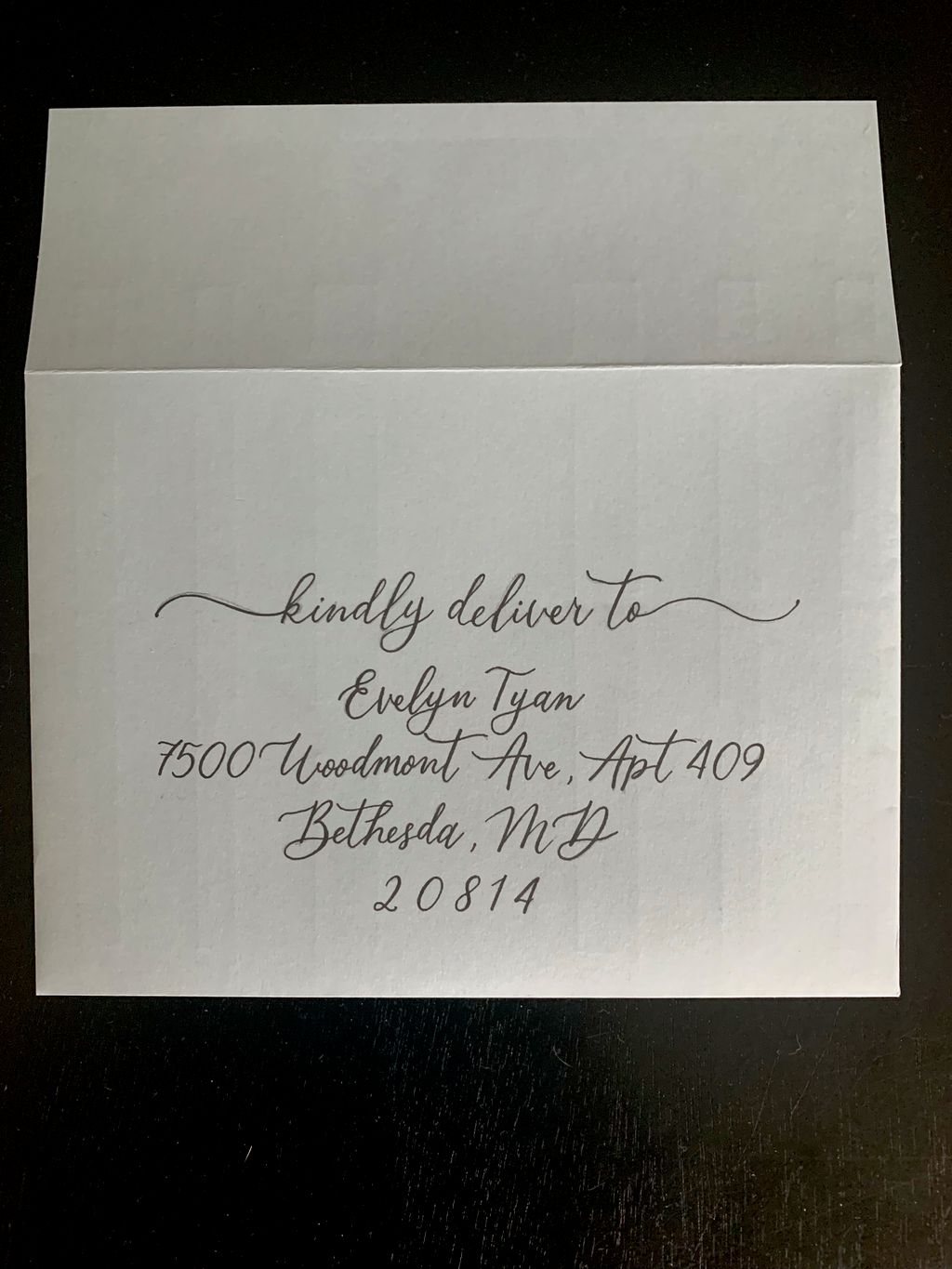 Wedding invitation calligraphy 