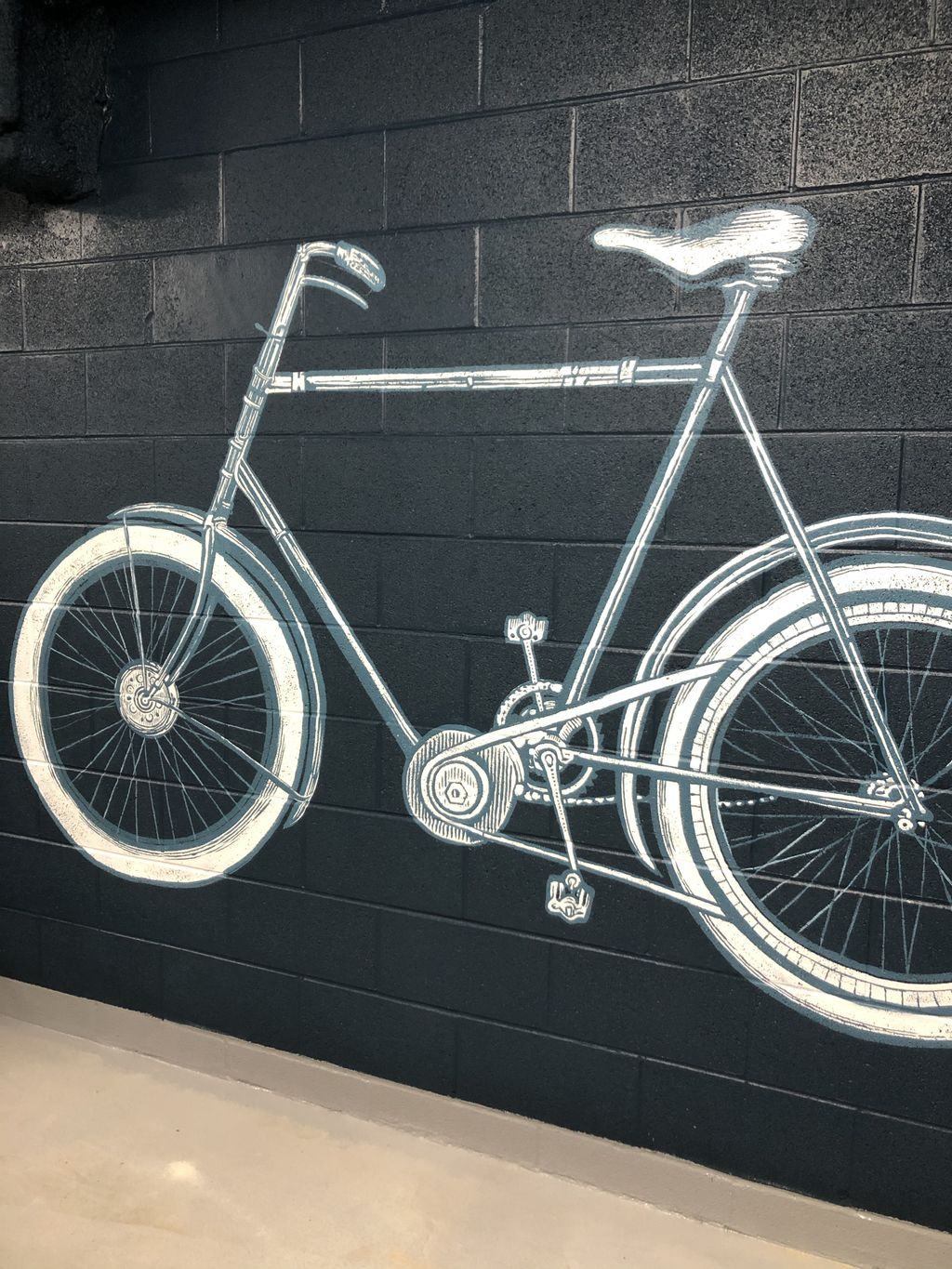 mural for Bike Room at Logan Apartments by Erin Mi