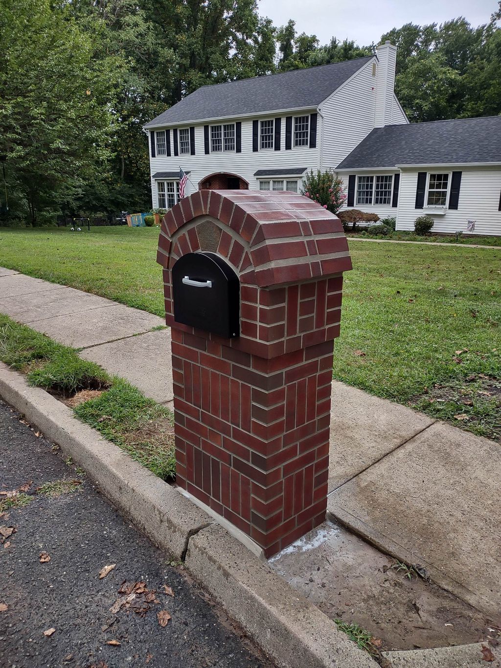 Custom made brick mailbox.