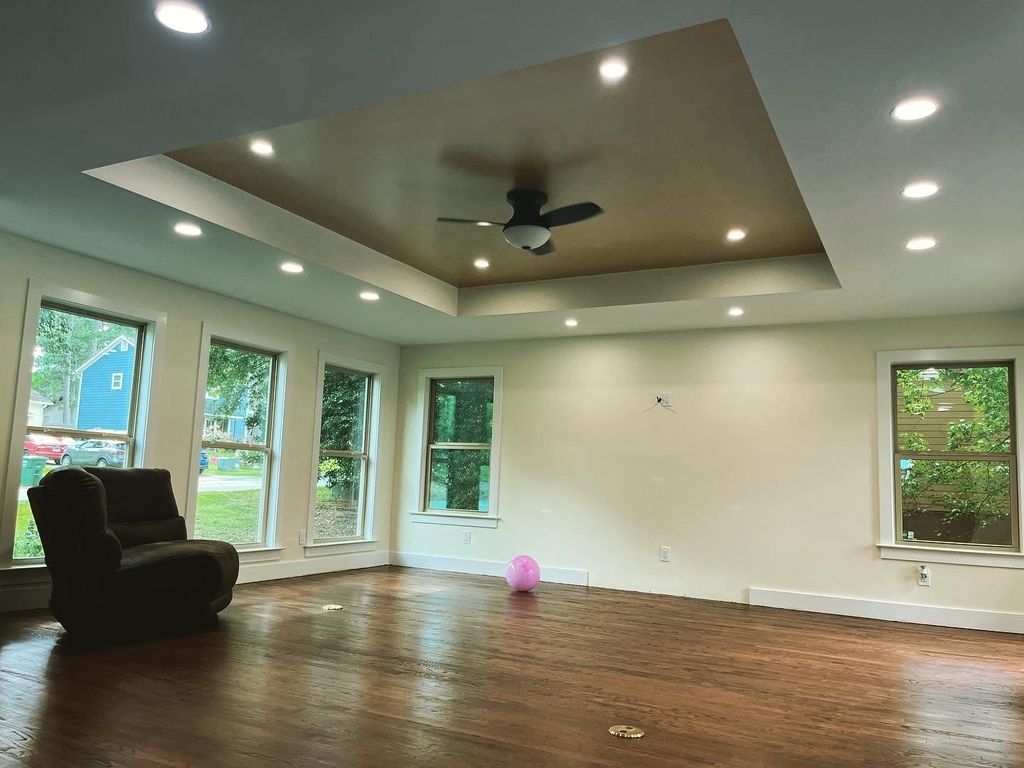 Brand new Living room addition with LED recessed l