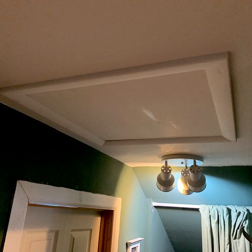 The project was a simple ceiling access panel. It 