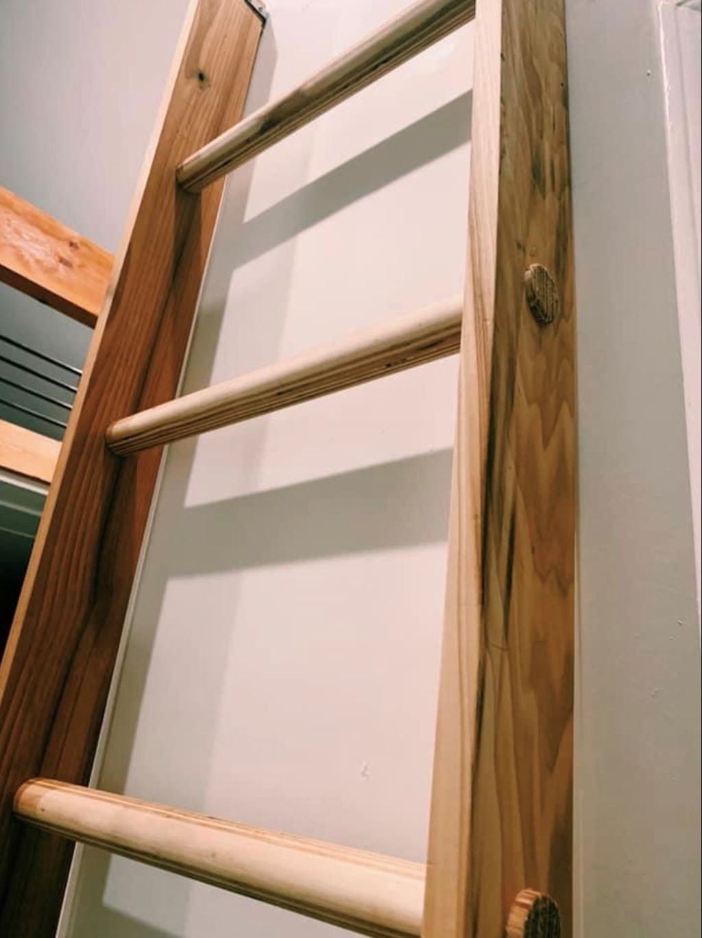 Handmade ladder I built and installed for loft acc