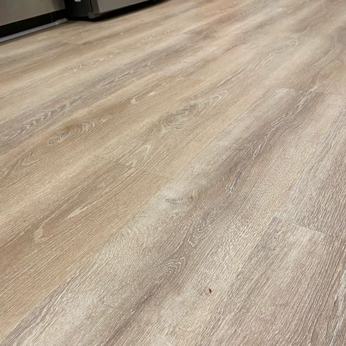 Laminate waterproof flooring for kitchen.