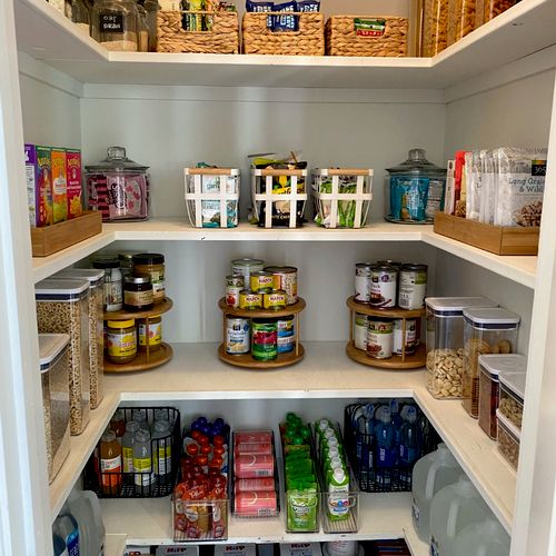 Loved having Aimee organize our pantry, party supp