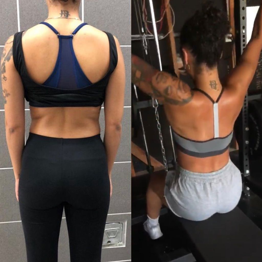 Before & After - back (fat loss|muscle gain)