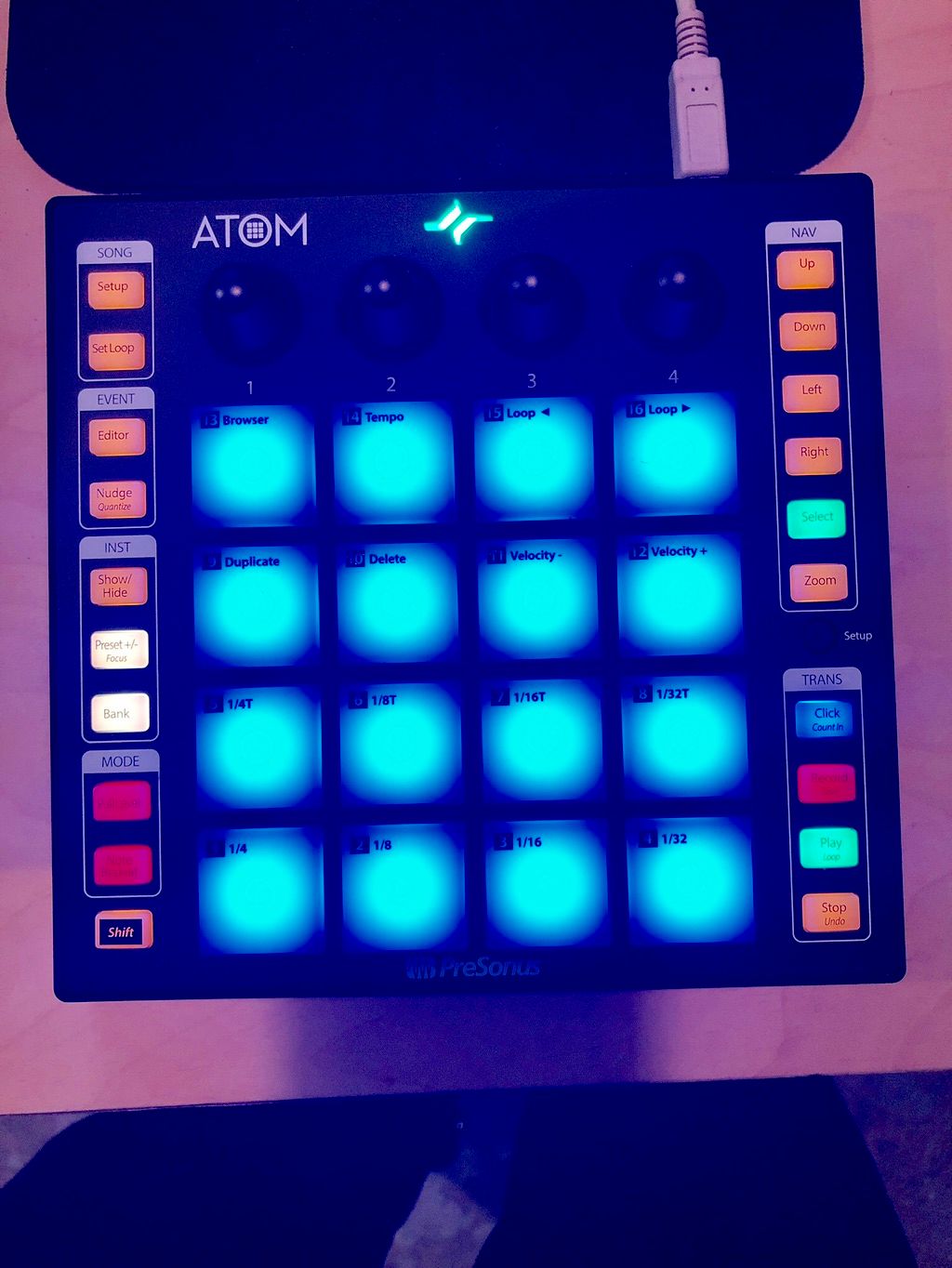 Presonus Atom for the beats. 