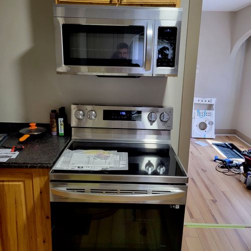 installed new microwave 