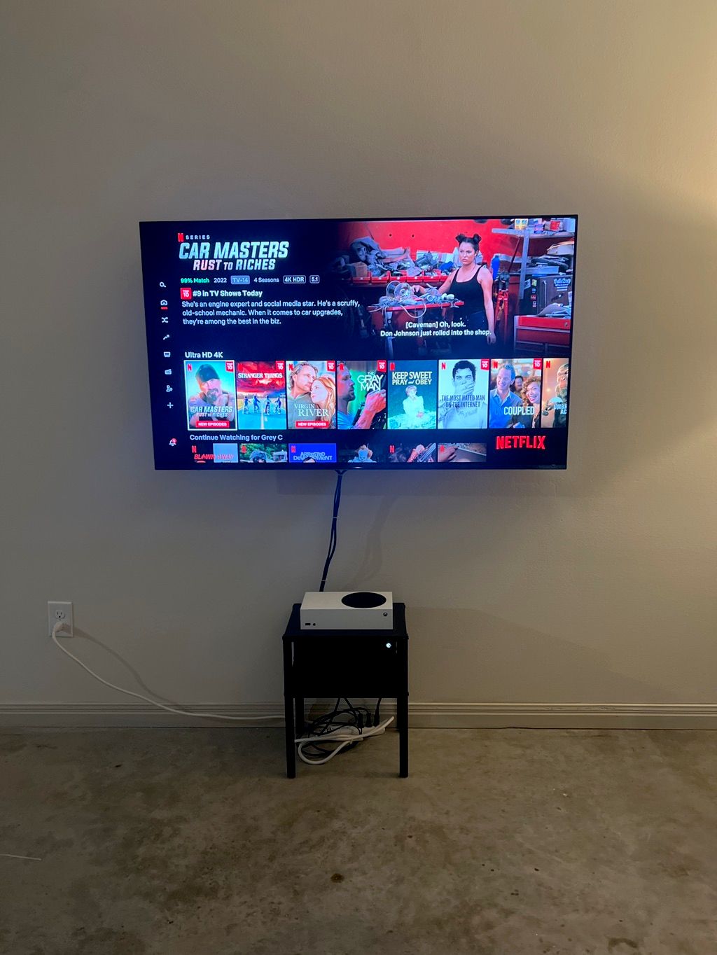 Chris did a great job with mounting our OLED tv.  