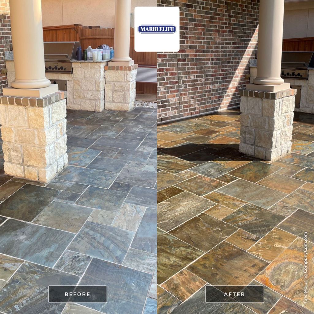 Clean, repair and seal Slate Patio