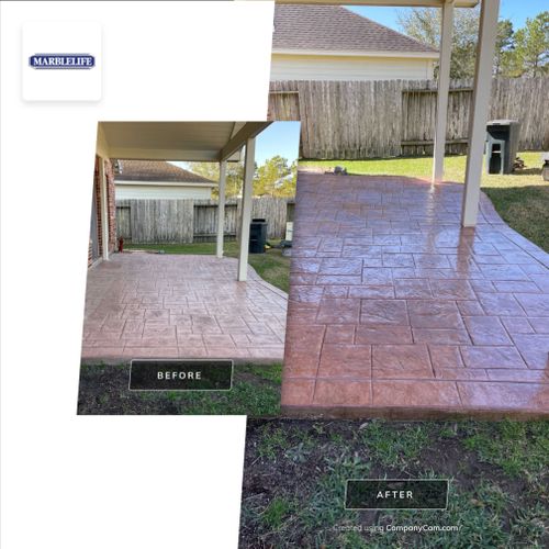 Clean and seal stamped concrete patio