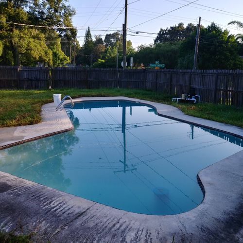 Mary is very happy with her pool. We changed the p