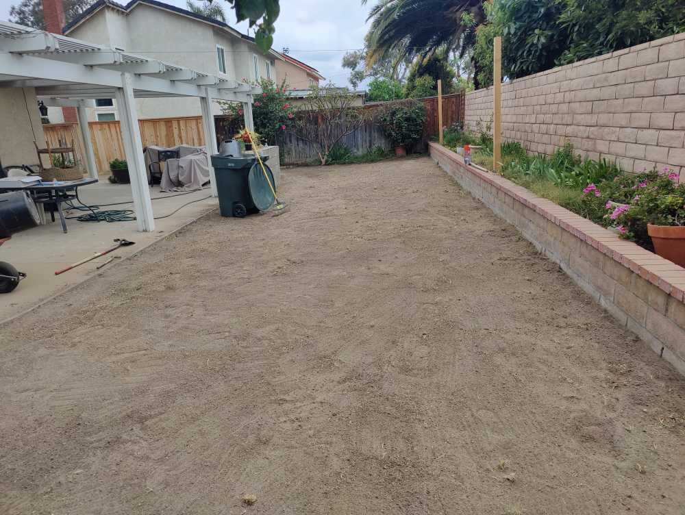 before laying out the gravel 